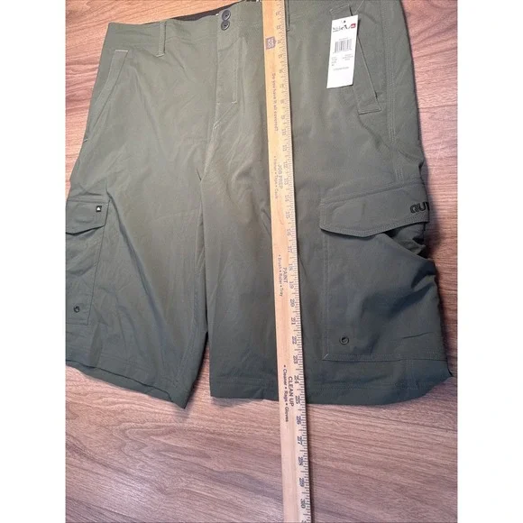 Quicksilver Swim Trunks Board Shorts  Snap Fly Men's  Green Size 40 - Picture 8 of 11